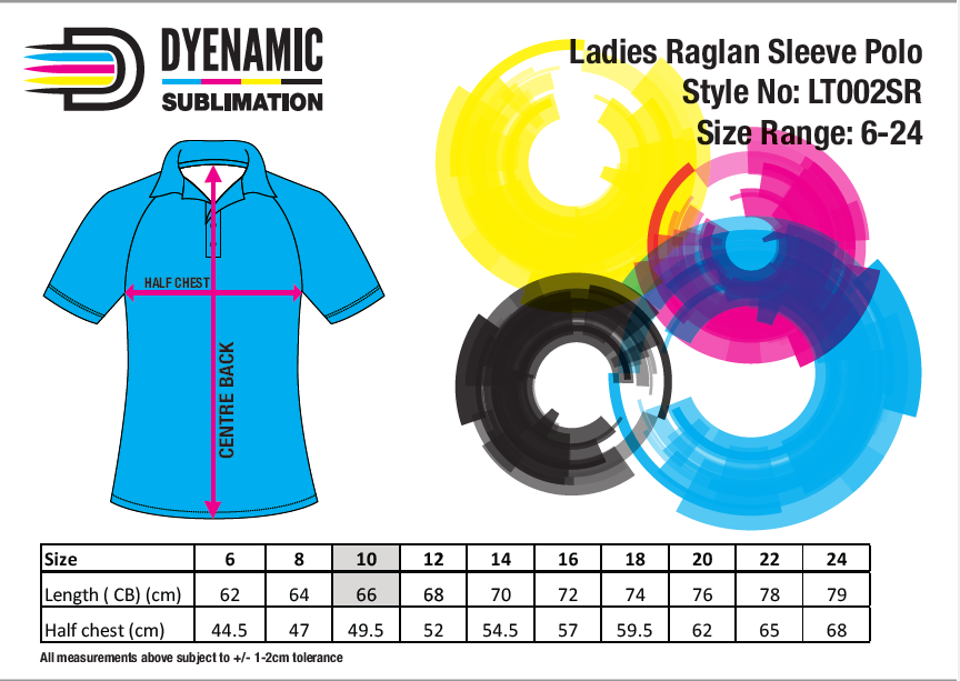 Ladies Polo size guide